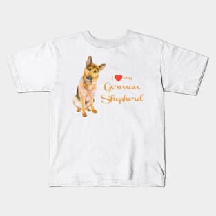 I love my German Shepherd Especially for GSD owners! Kids T-Shirt